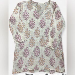 Roller Rabbit Floral Cotton Tunic/Mini Dress Size Small